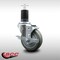 Service Caster 4'' SS Gray Poly Swivel 1-5/8'' Expanding Stem Caster with Brake SCC-SSEX20S414-PPUB-TLB-158 - alternate 3